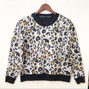 & Other Stories Leopard Print Sweatshirt